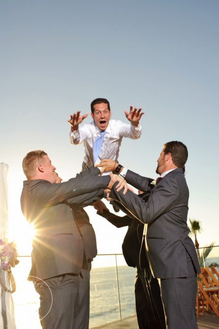 creative groomsmen photos