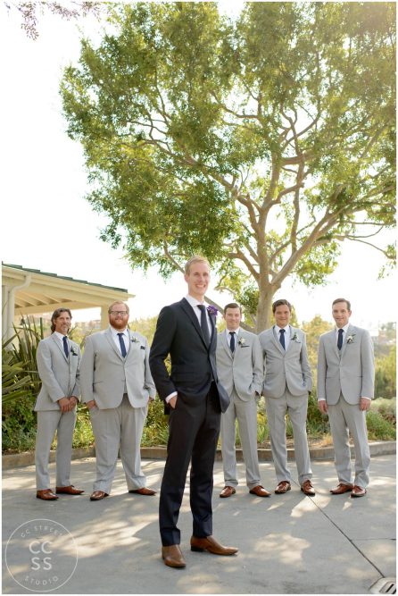 gray groomsmen suits