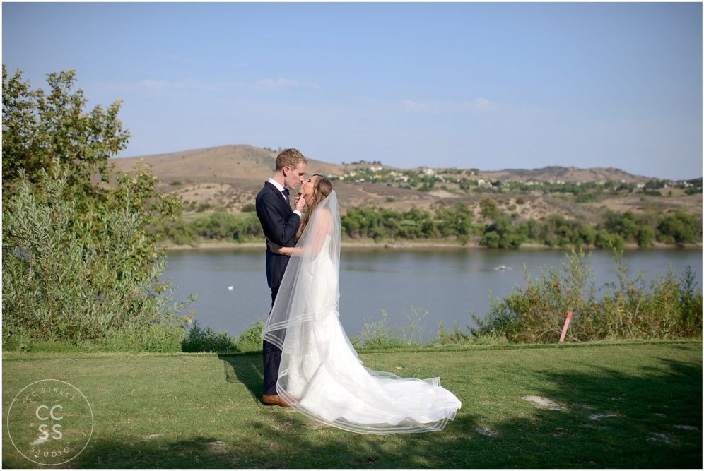 golf course wedding photo